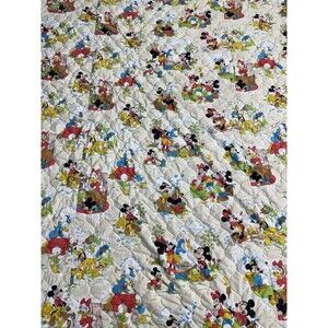 Vintage Mickey Mouse Club Disney Bedroom Comforter 78x102” Rounded At Foot